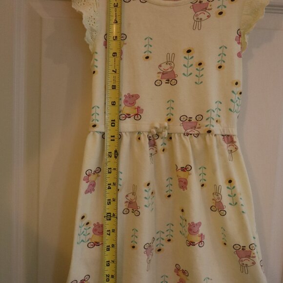 Yellow Peppa Pig 5T Dress with sunflowers - Picture 7 of 10